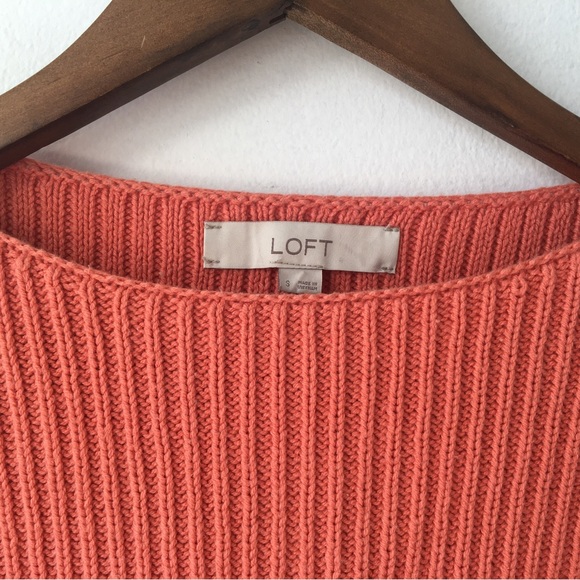 LOFT pink salmon textured sweater - Picture 9 of 11